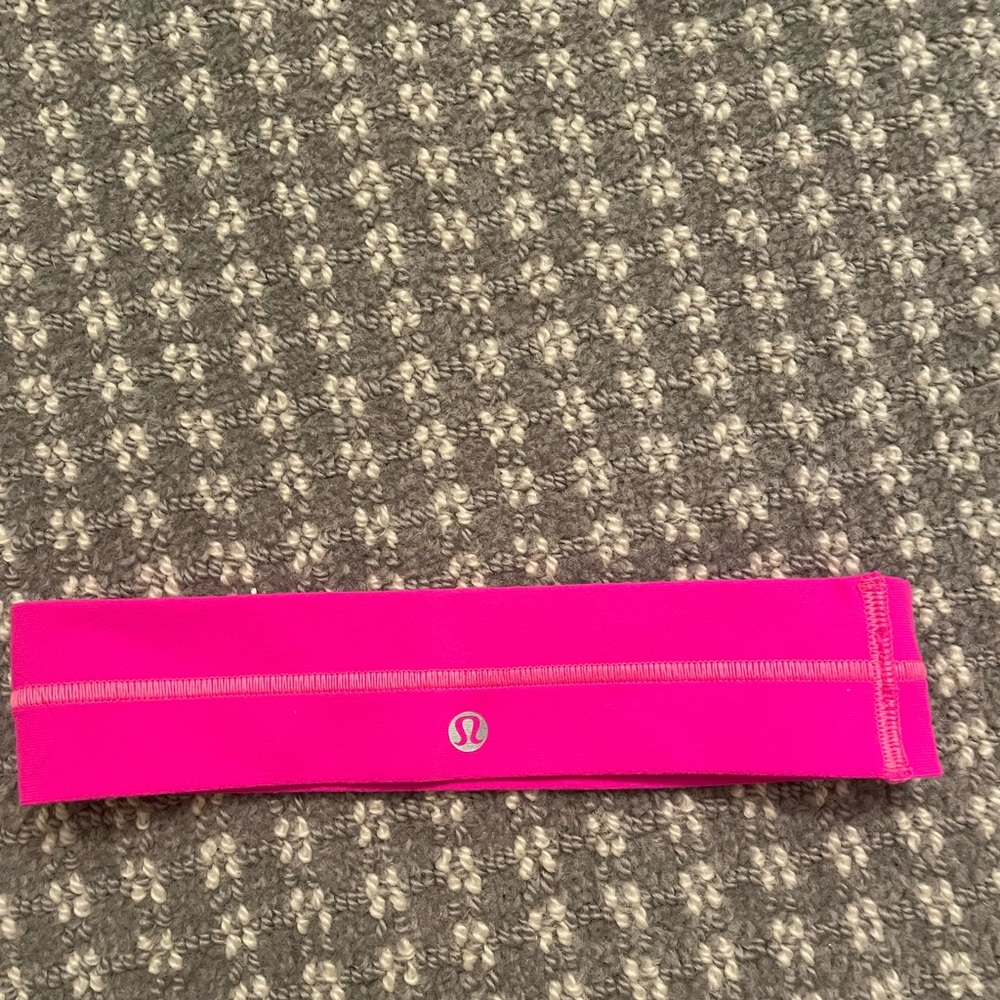 Hot pink lululemon headband